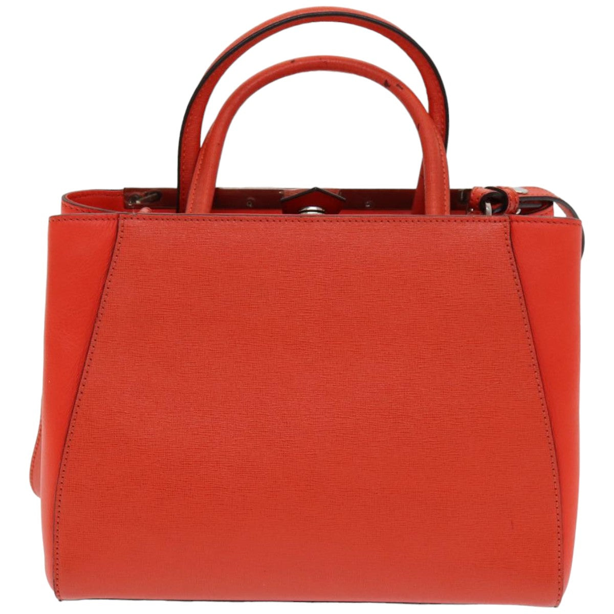 Luxury Fendi Hand Bag Leather 2way Orange83672