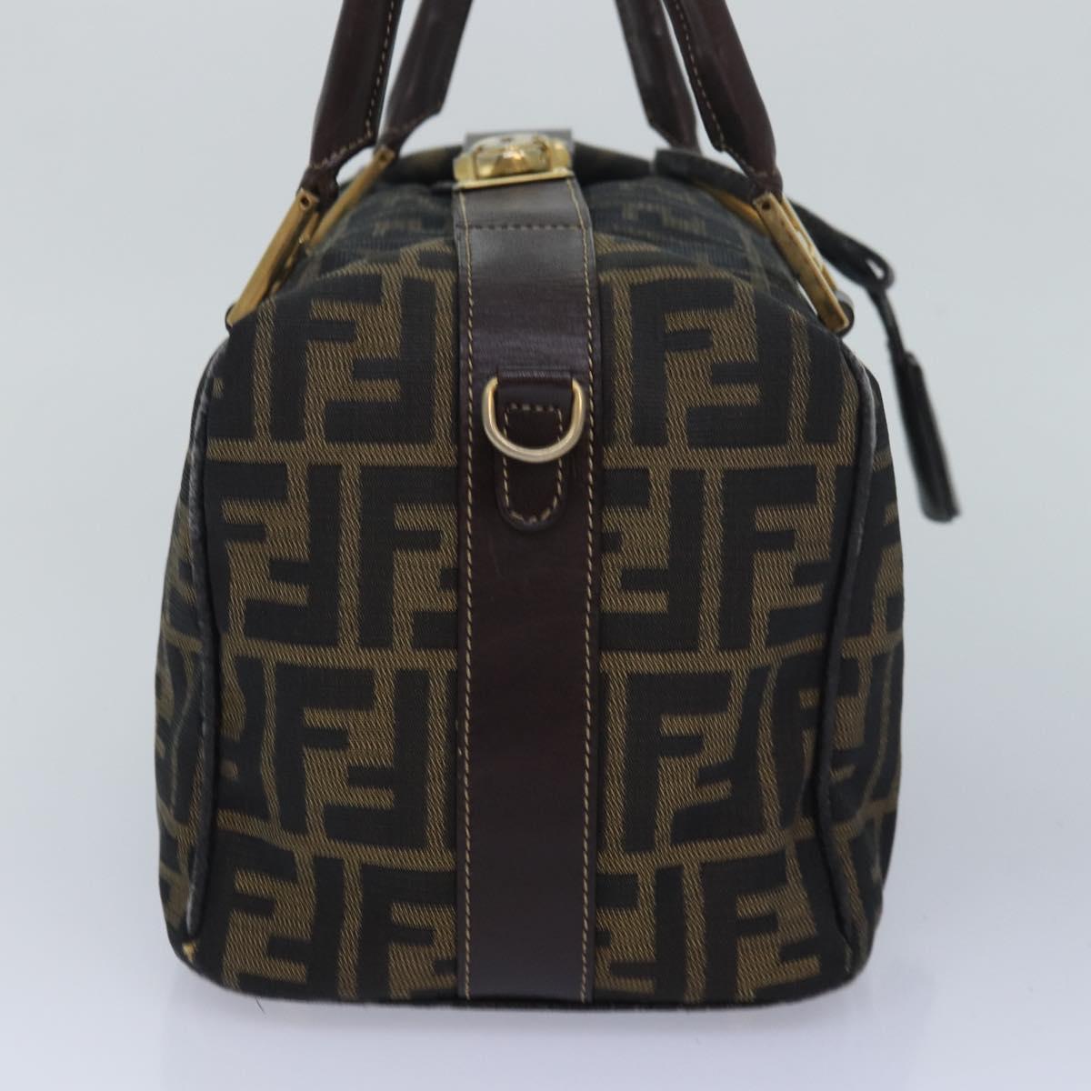 Luxury Fendi Zucca Canvas Hand Bag Brown Black83684