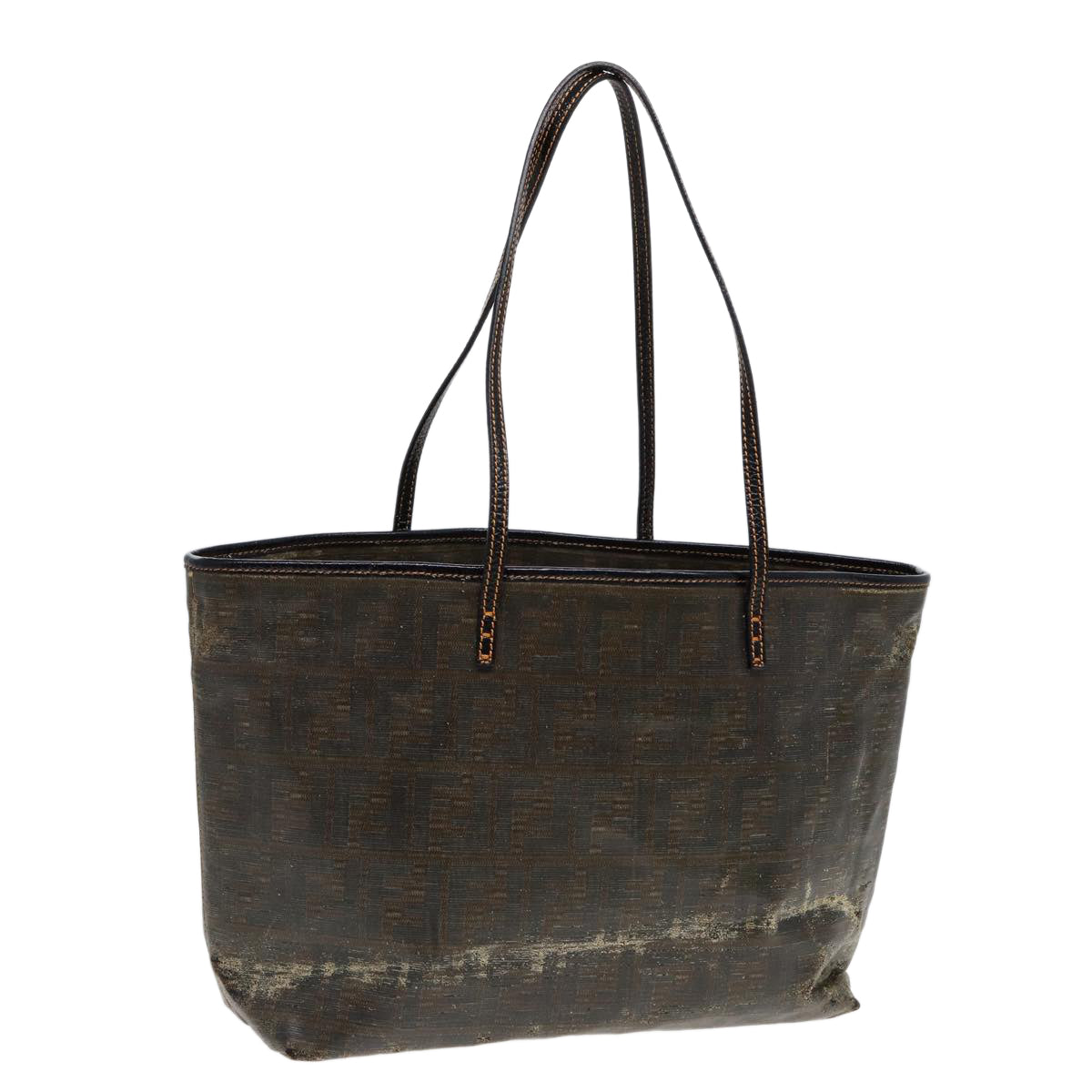 Luxury Fendi Zucca Canvas Tote Bag Brown Black83688