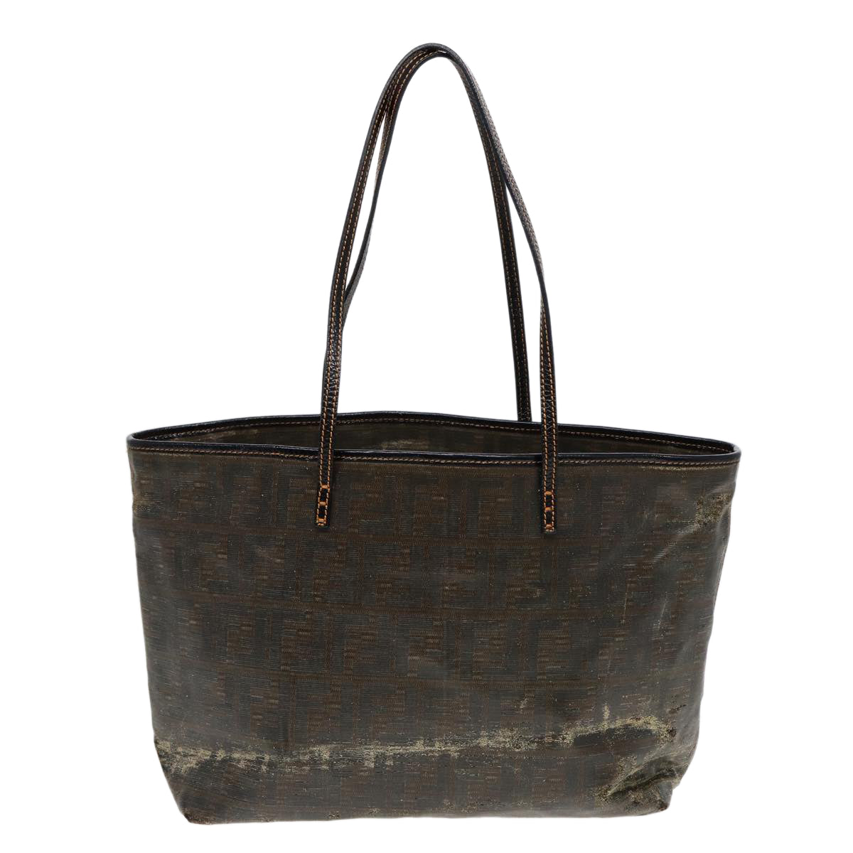 Luxury Fendi Zucca Canvas Tote Bag Brown Black83688