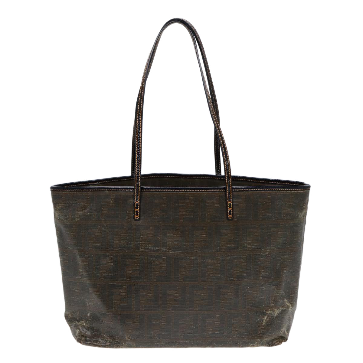 Luxury Fendi Zucca Canvas Tote Bag Brown Black83688