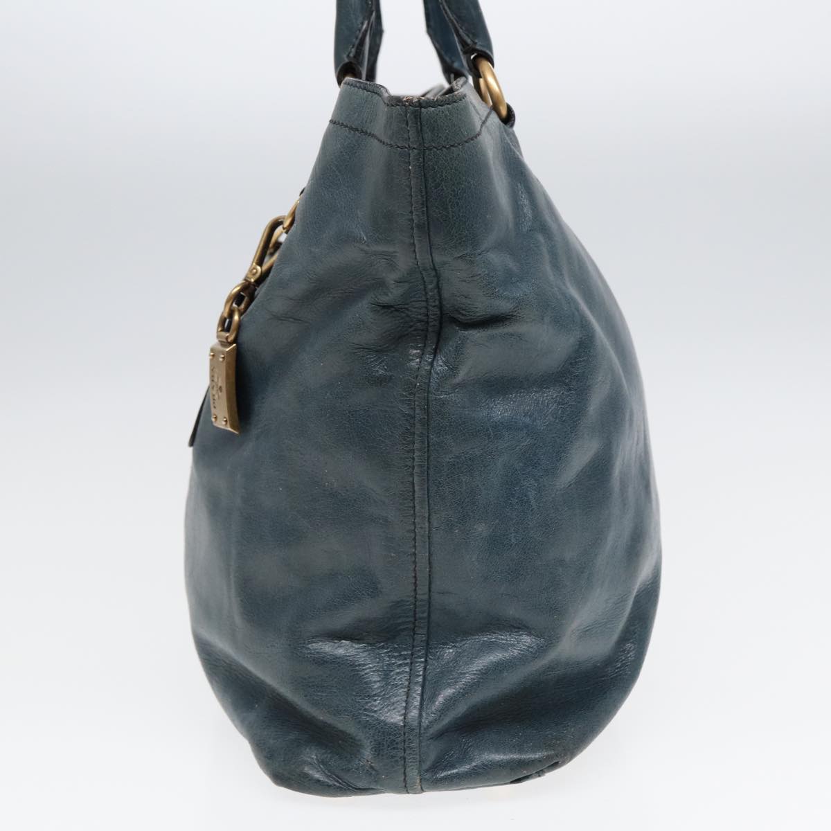 Luxury Prada Tote Bag Leather Navy  83700