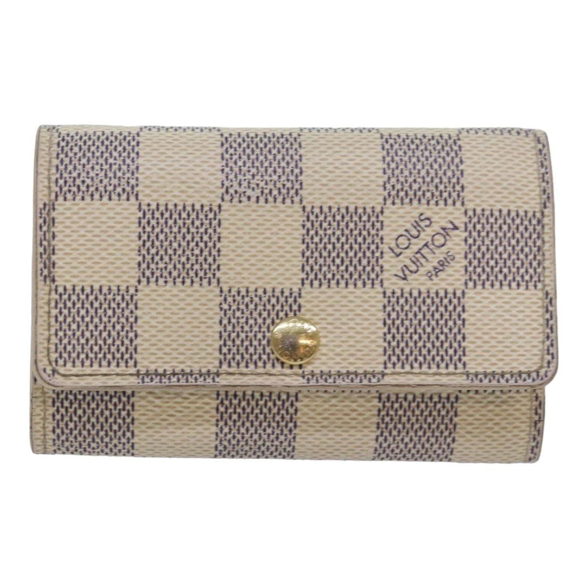 LOUIS VUITTON Damier Azur Multi Cles 6 Key Case N61745 LV 83737