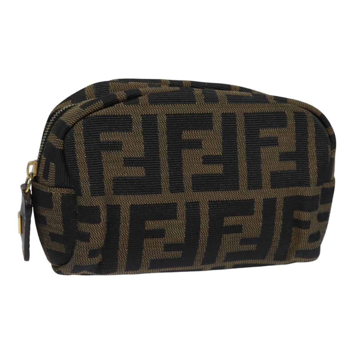 Luxury Fendi Zucca Canvas Pouch Black Brown83766