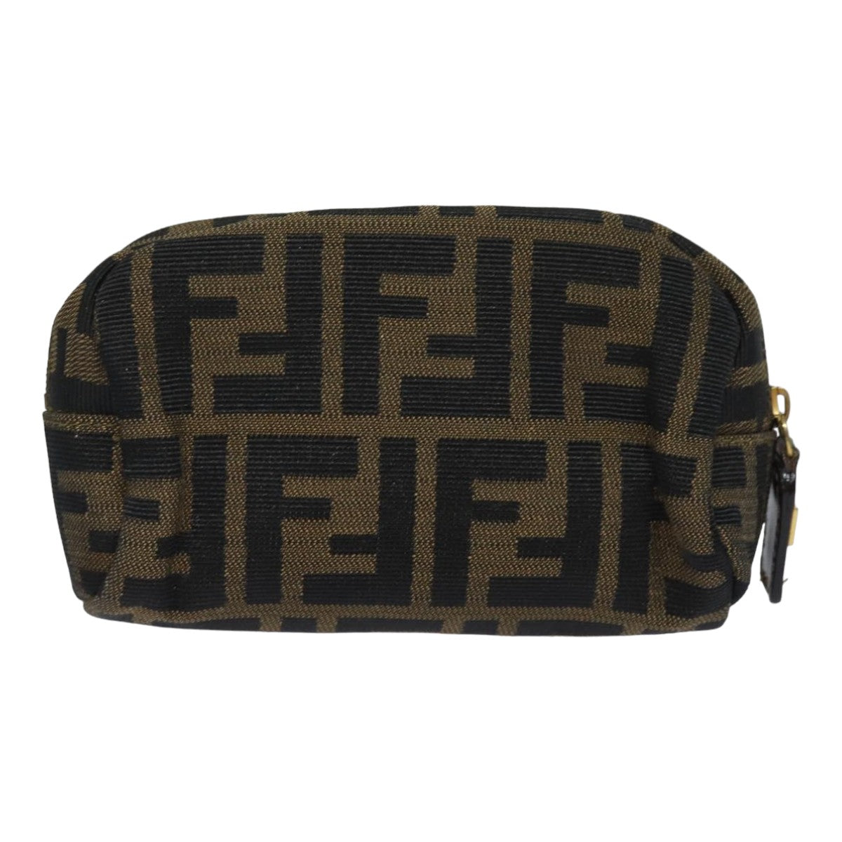 Luxury Fendi Zucca Canvas Pouch Black Brown83766