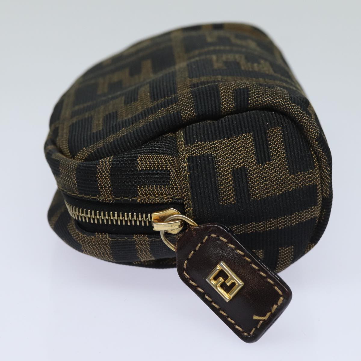 Luxury Fendi Zucca Canvas Pouch Black Brown83766
