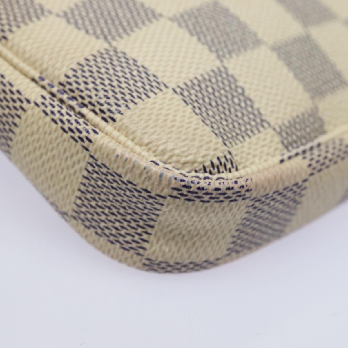 LOUIS VUITTON Damier Azur Mini Pochette Accessoires Pouch N63005 LV 83774