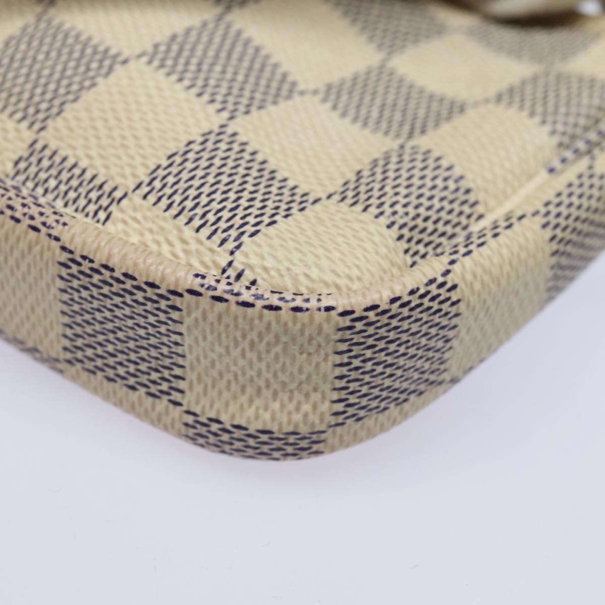 LOUIS VUITTON Damier Azur Mini Pochette Accessoires Pouch N63005 LV 83774