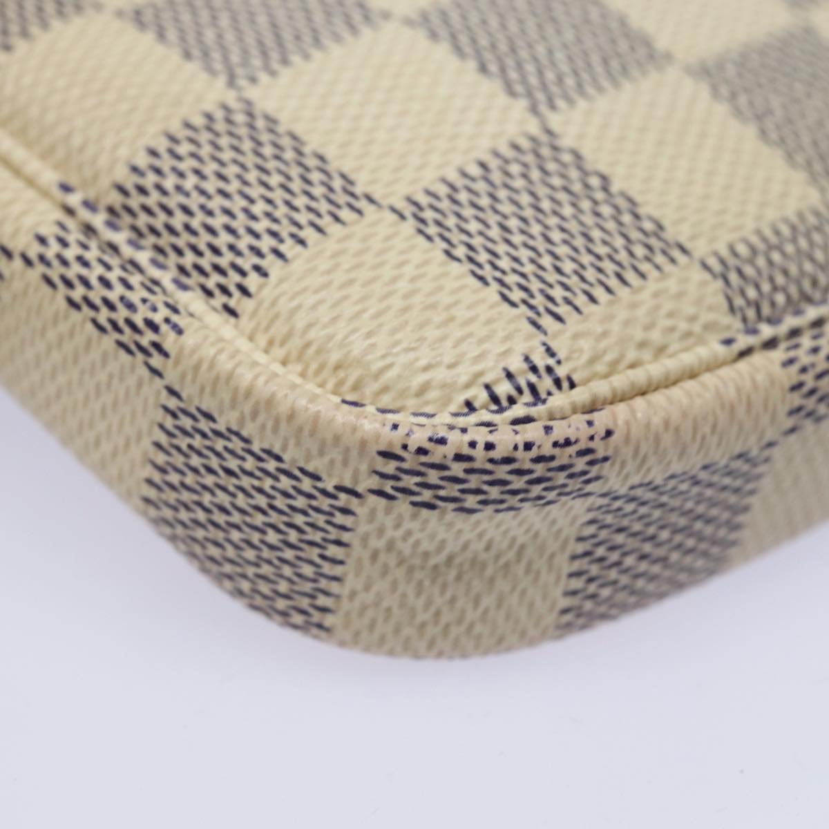 LOUIS VUITTON Damier Azur Mini Pochette Accessoires Pouch N63005 LV 83774