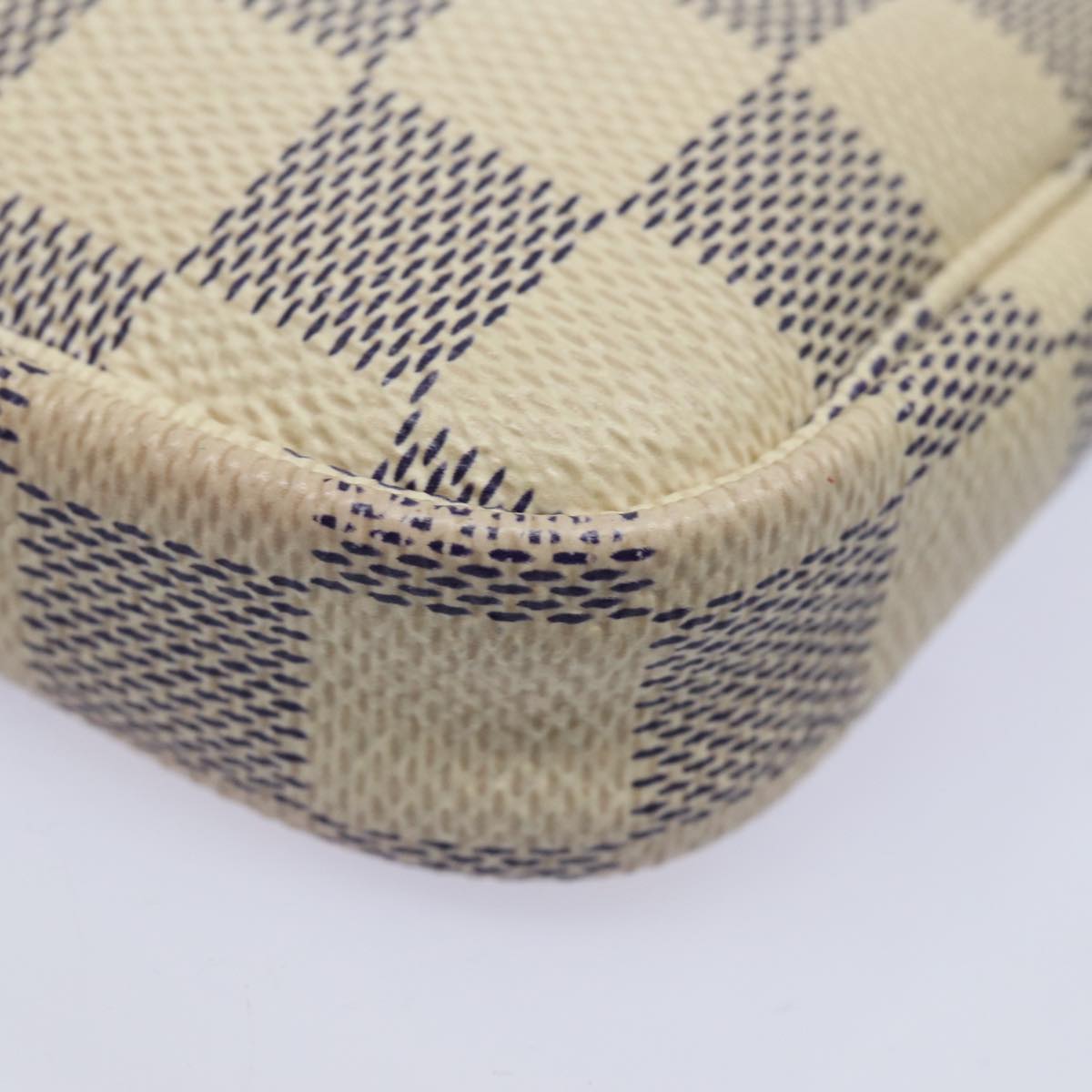 LOUIS VUITTON Damier Azur Mini Pochette Accessoires Pouch N63005 LV 83774