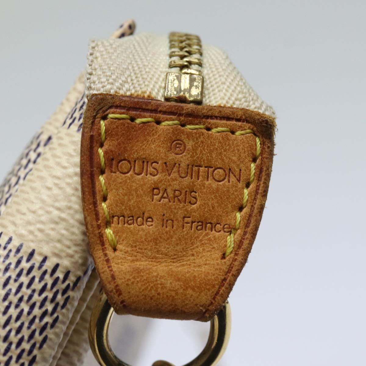 LOUIS VUITTON Damier Azur Mini Pochette Accessoires Pouch N63005 LV 83774