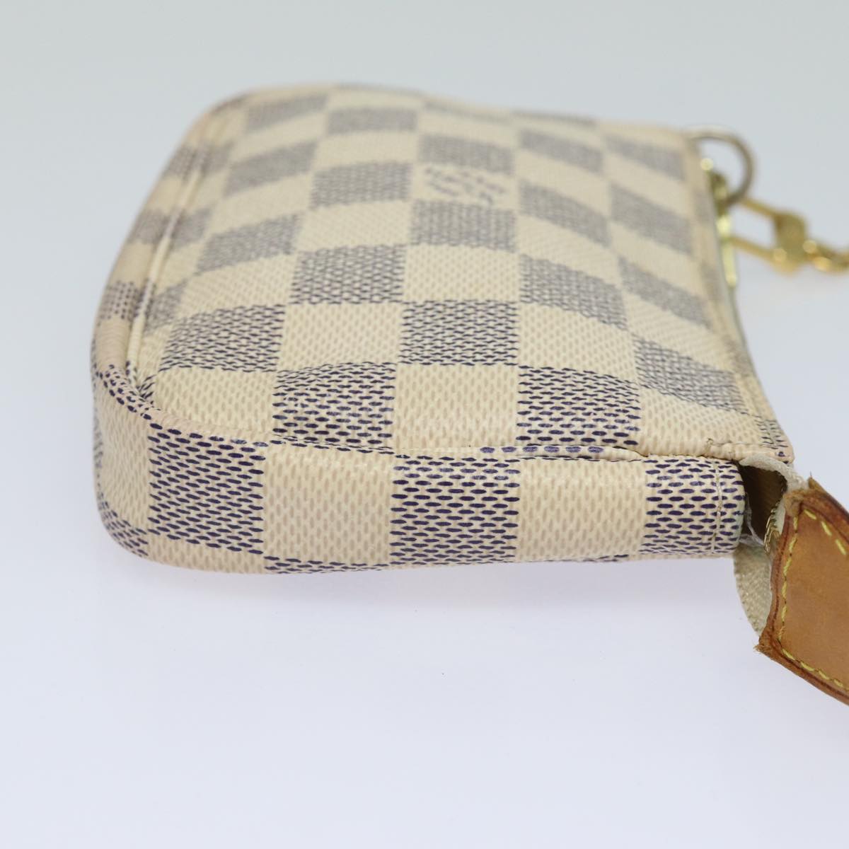 LOUIS VUITTON Damier Azur Mini Pochette Accessoires Pouch N63005 LV 83774