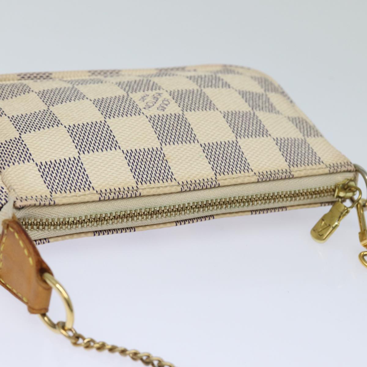 LOUIS VUITTON Damier Azur Mini Pochette Accessoires Pouch N63005 LV 83774
