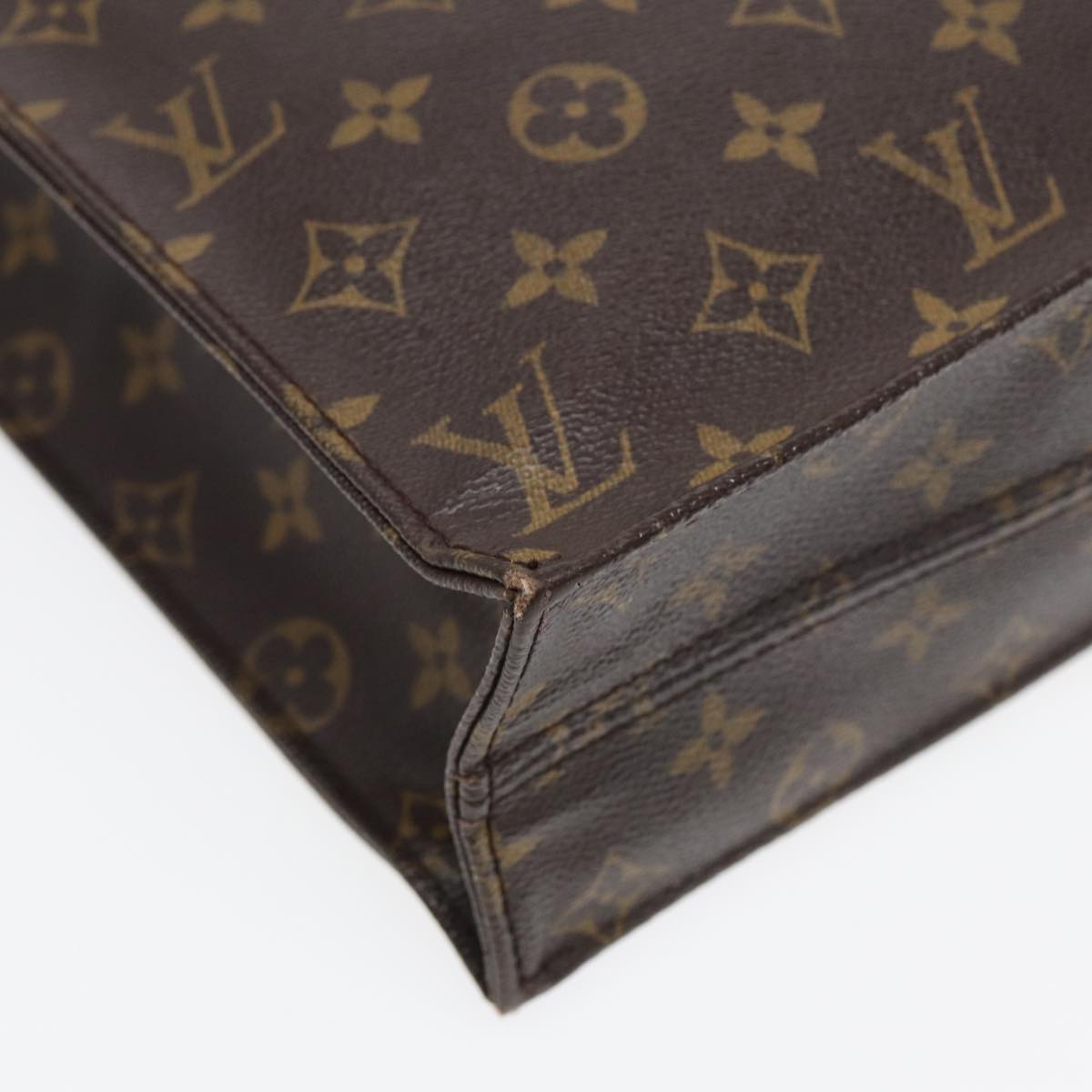 LOUIS VUITTON Monogram Sac Plat Hand Bag M51140 LV 83776