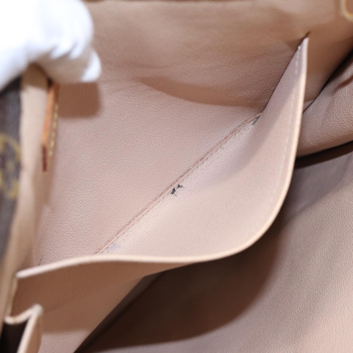 LOUIS VUITTON Monogram Sac Plat Hand Bag M51140 LV 83776