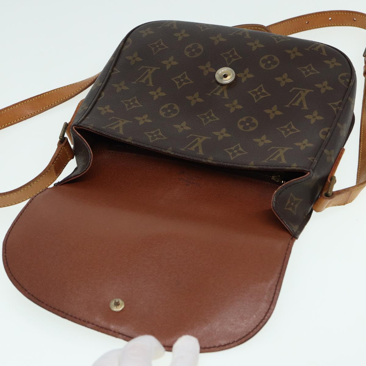 LOUIS VUITTON Monogram Saint Cloud GM Shoulder Bag M51242 LV 83785