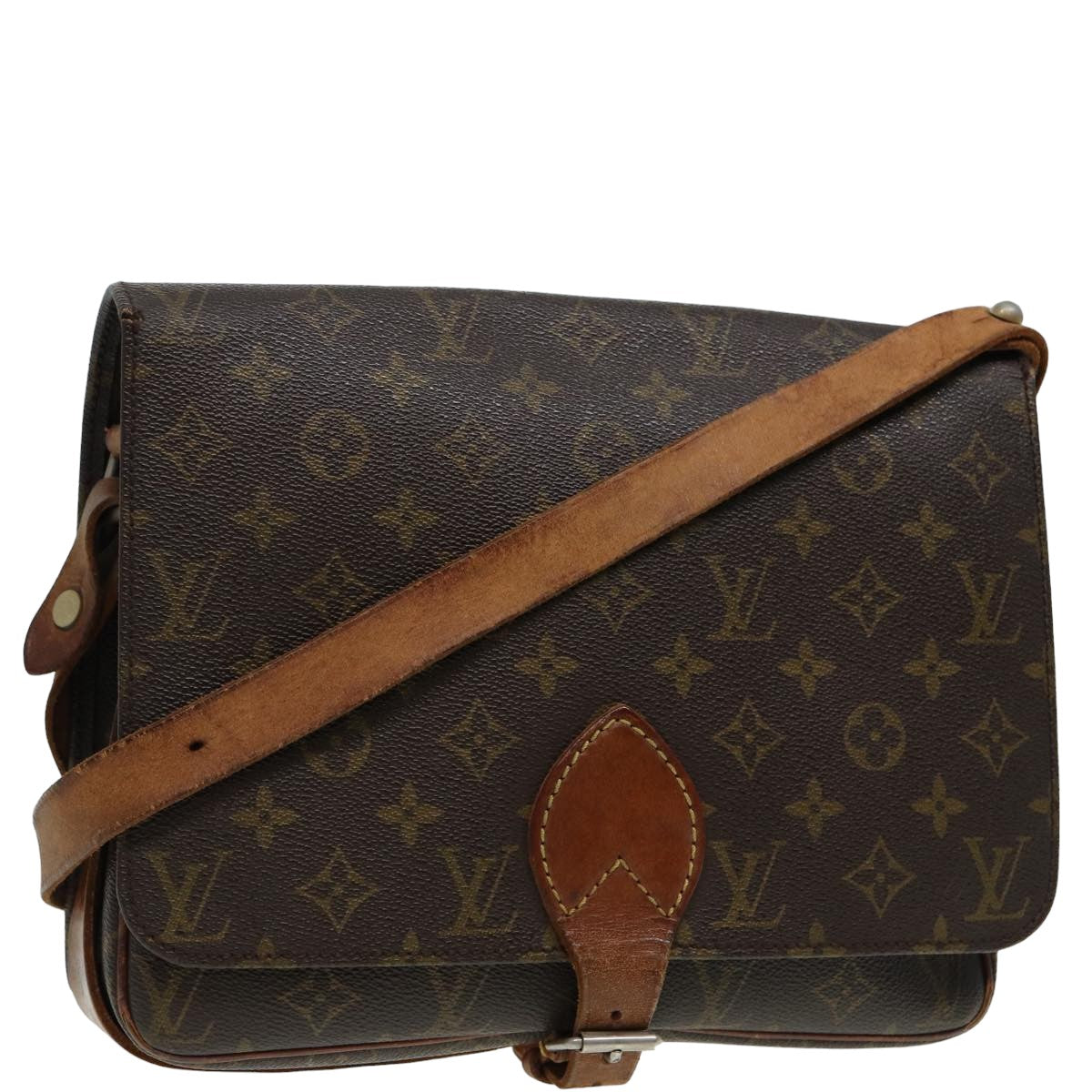 LOUIS VUITTON Monogram Cartouchiere GM Shoulder Bag M51252 LV 83786
