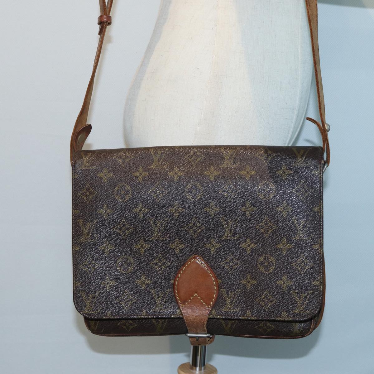 LOUIS VUITTON Monogram Cartouchiere GM Shoulder Bag M51252 LV 83786