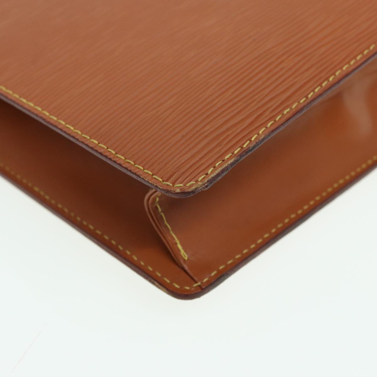 LOUIS VUITTON Epi Pochette Homme Clutch Bag Brown Zipang gold M52528 83787