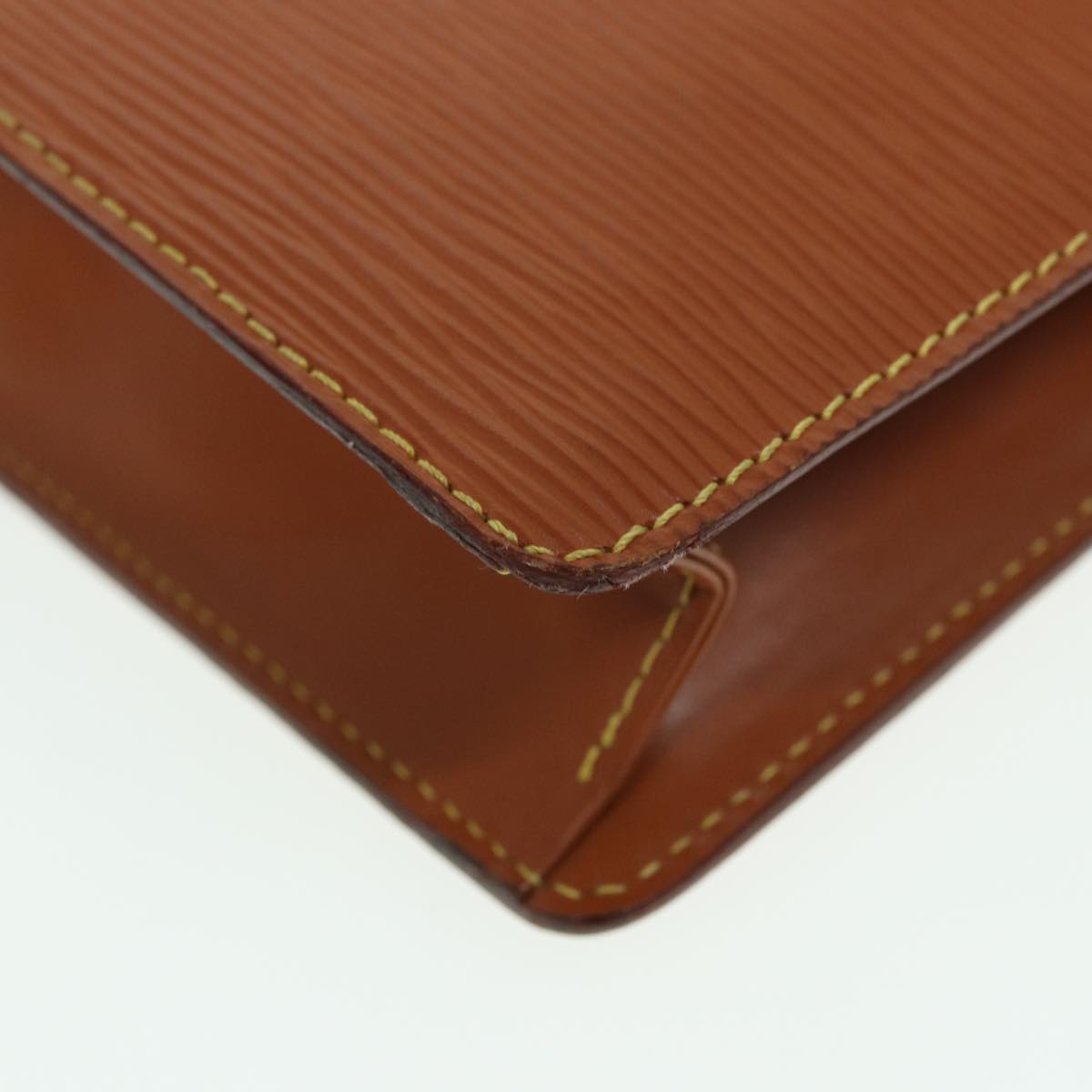 LOUIS VUITTON Epi Pochette Homme Clutch Bag Brown Zipang gold M52528 83787