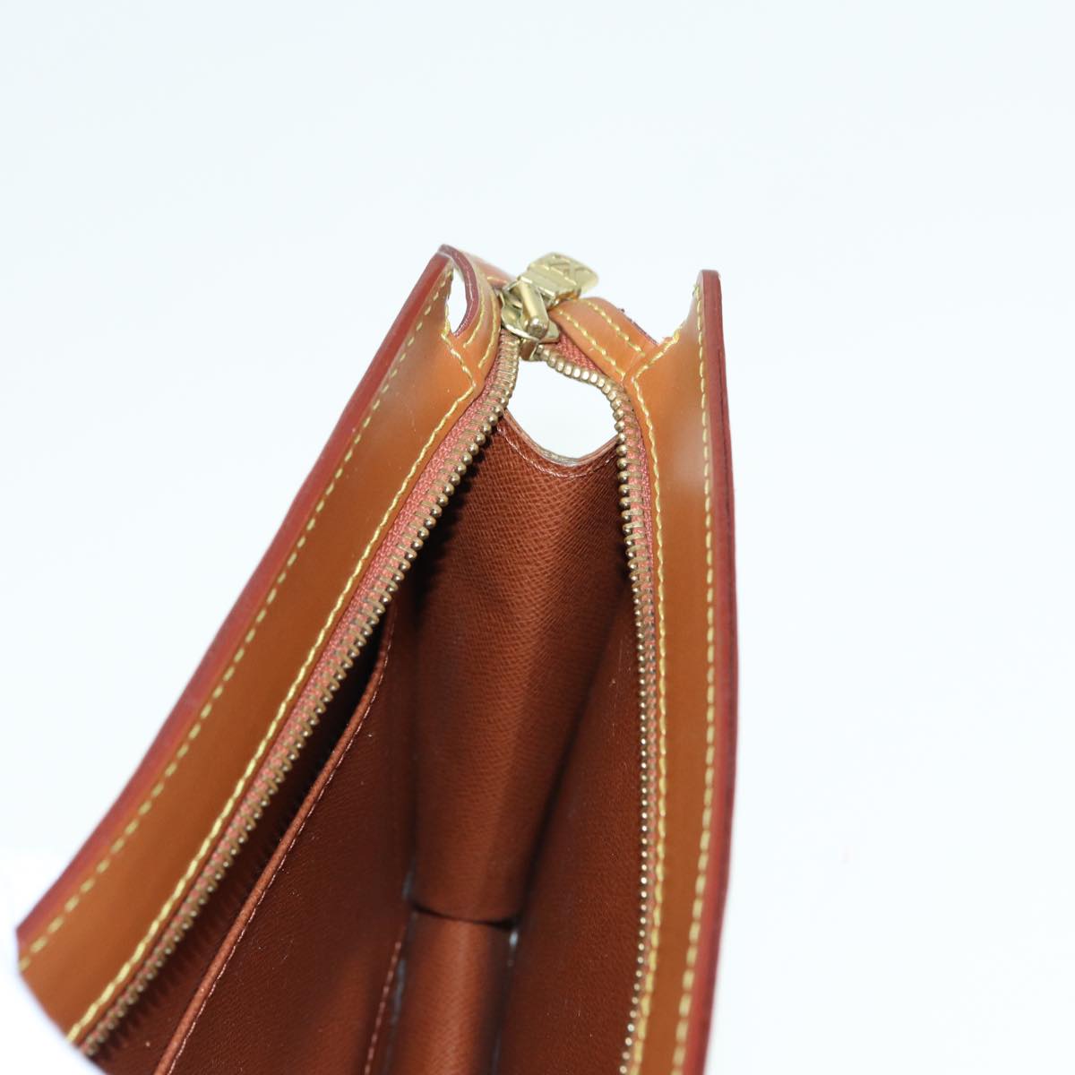 LOUIS VUITTON Epi Pochette Homme Clutch Bag Brown Zipang gold M52528 83787