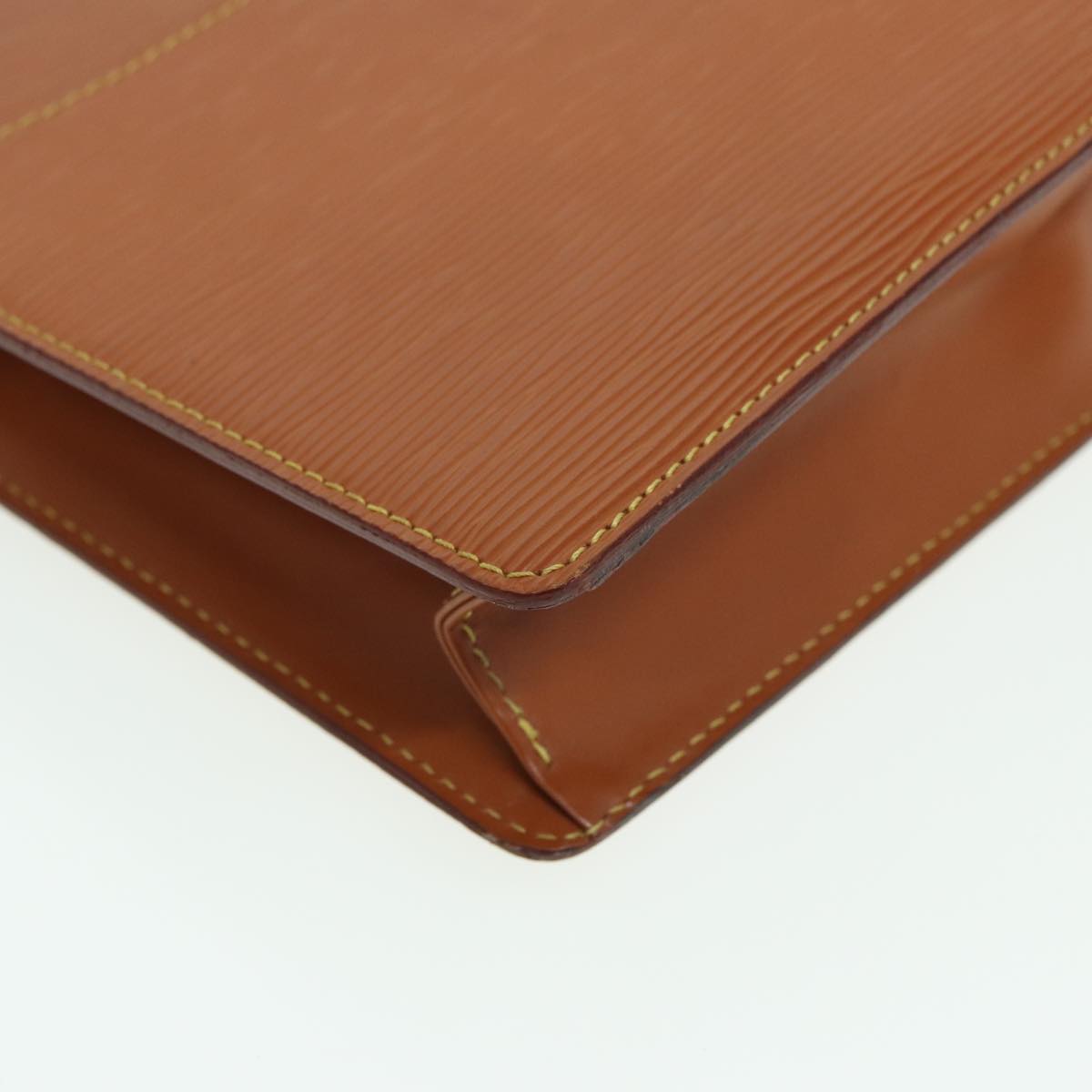 LOUIS VUITTON Epi Pochette Homme Clutch Bag Brown Zipang gold M52528 83787