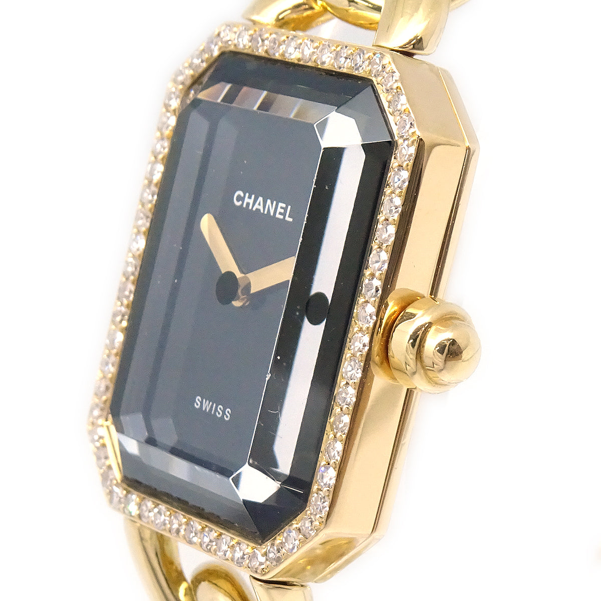 Luxury Chanel 1987 Premiere Watch 18K Diamond Bezel #L