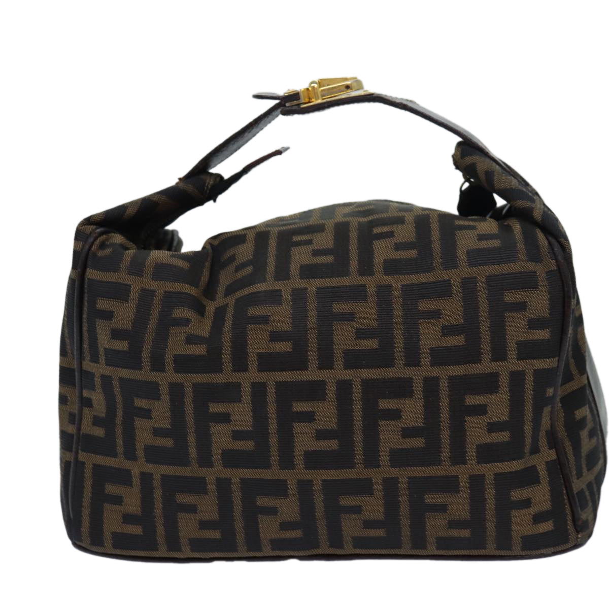 Luxury Fendi Zucca Canvas Vanity Hand Bag Brown83809