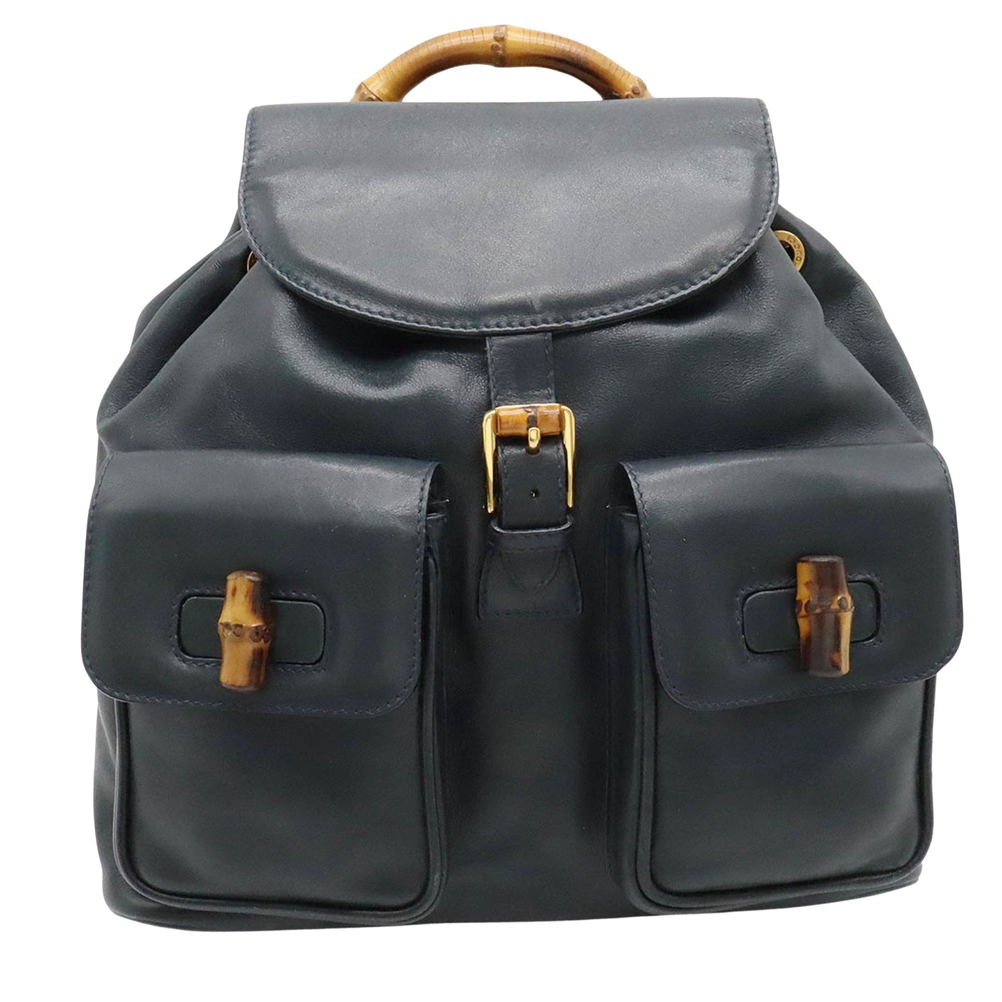 Luxury Gucci Trending 2025 Bamboo  Leather Backpack Bag ()