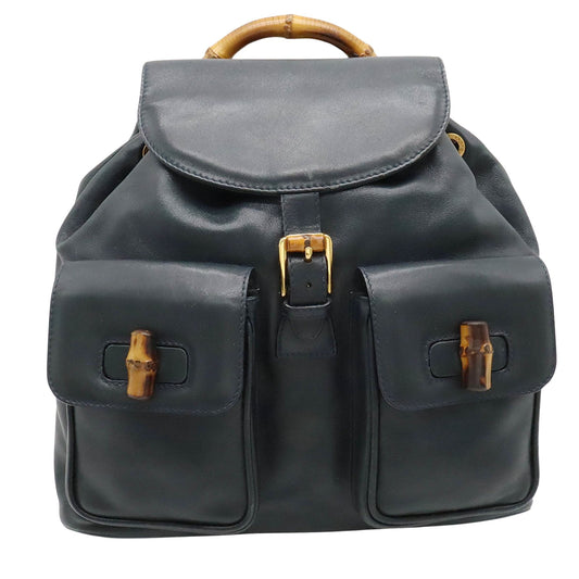 Luxury Gucci Trending 2025 Bamboo  Leather Backpack Bag ()