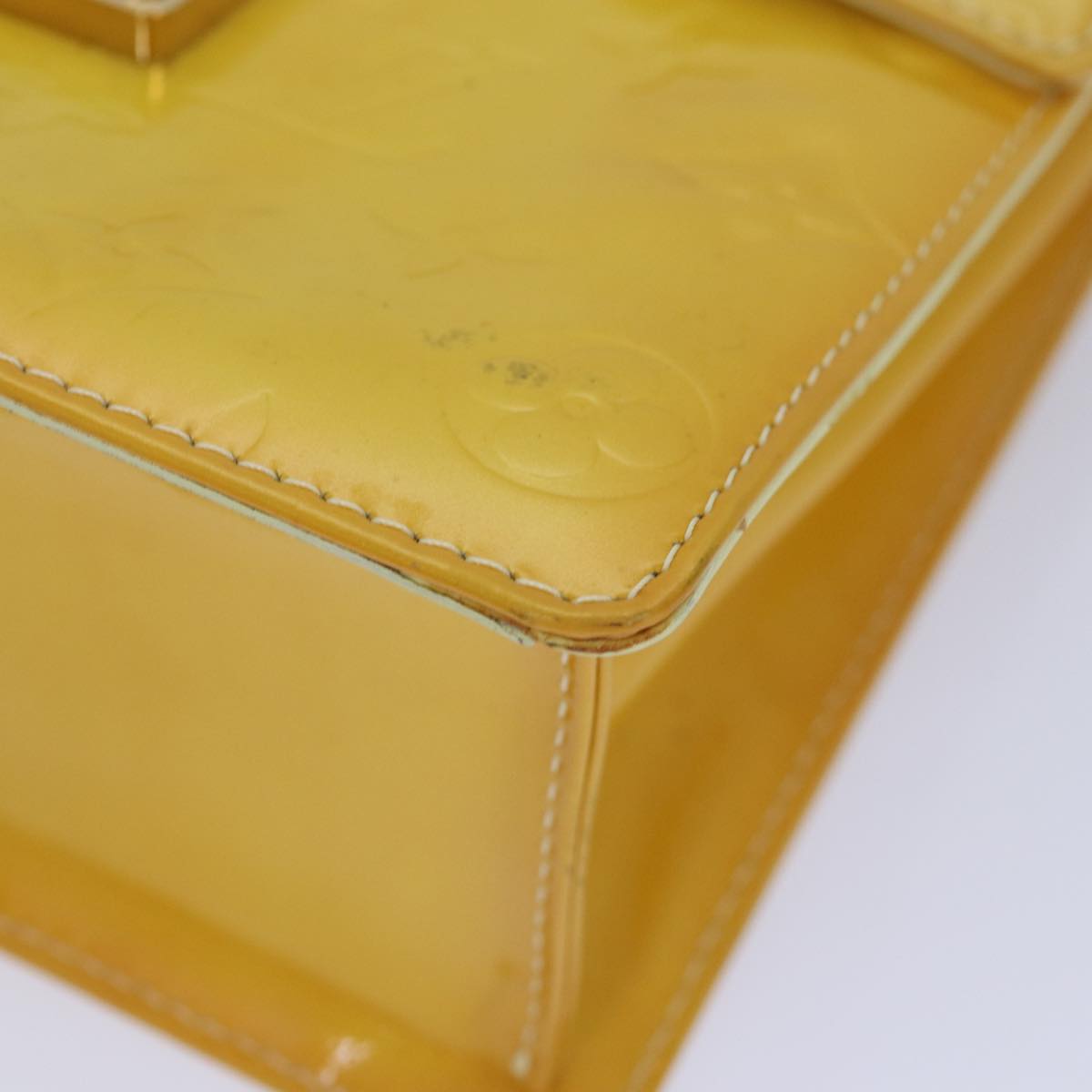 LOUIS VUITTON Monogram Vernis Spring Street Bag Lime Yellow M91068 83865