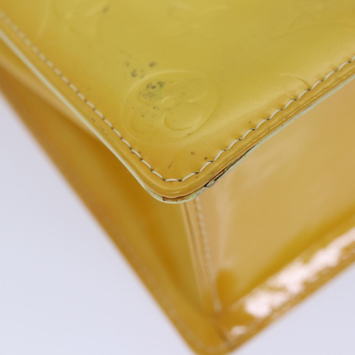 LOUIS VUITTON Monogram Vernis Spring Street Bag Lime Yellow M91068 83865