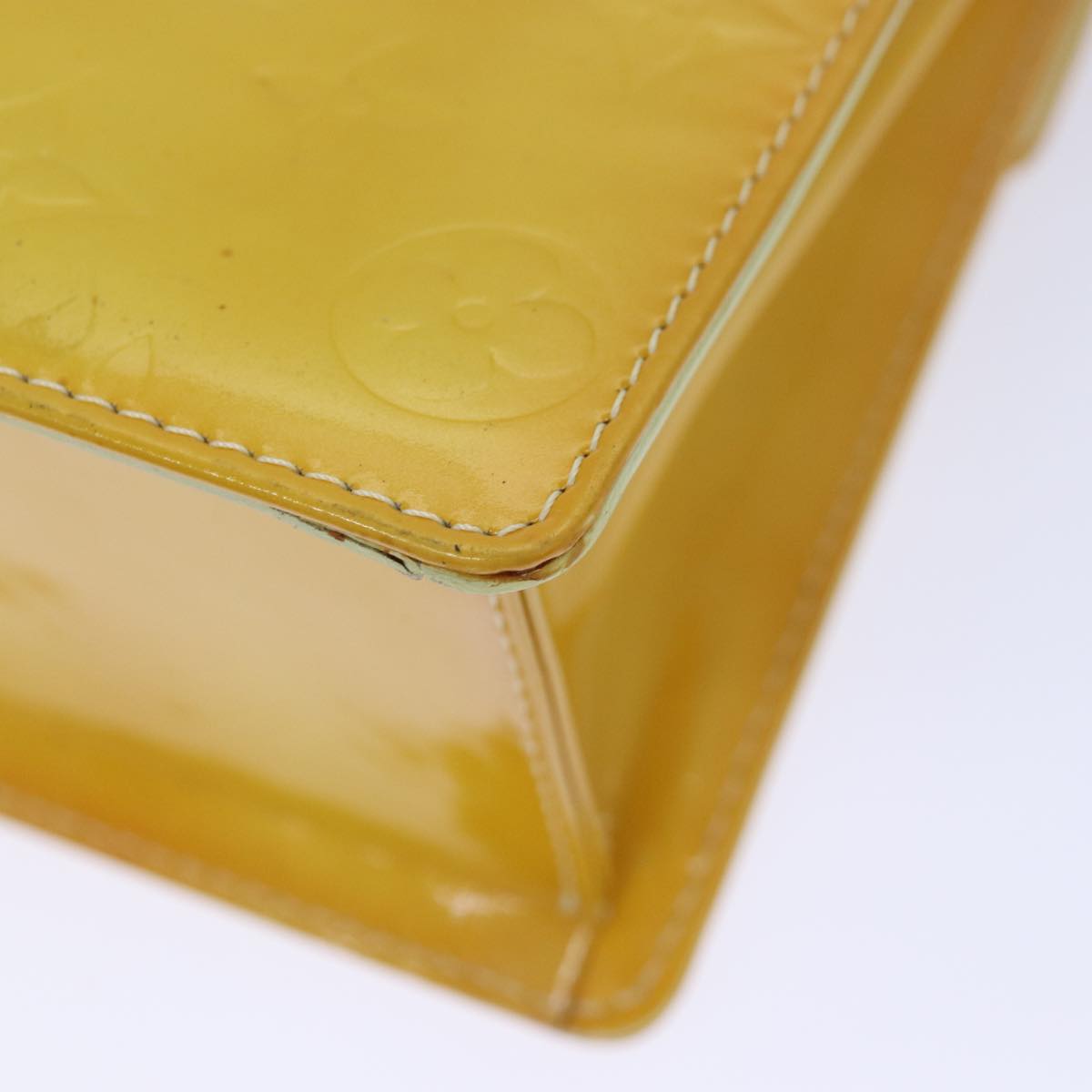 LOUIS VUITTON Monogram Vernis Spring Street Bag Lime Yellow M91068 83865