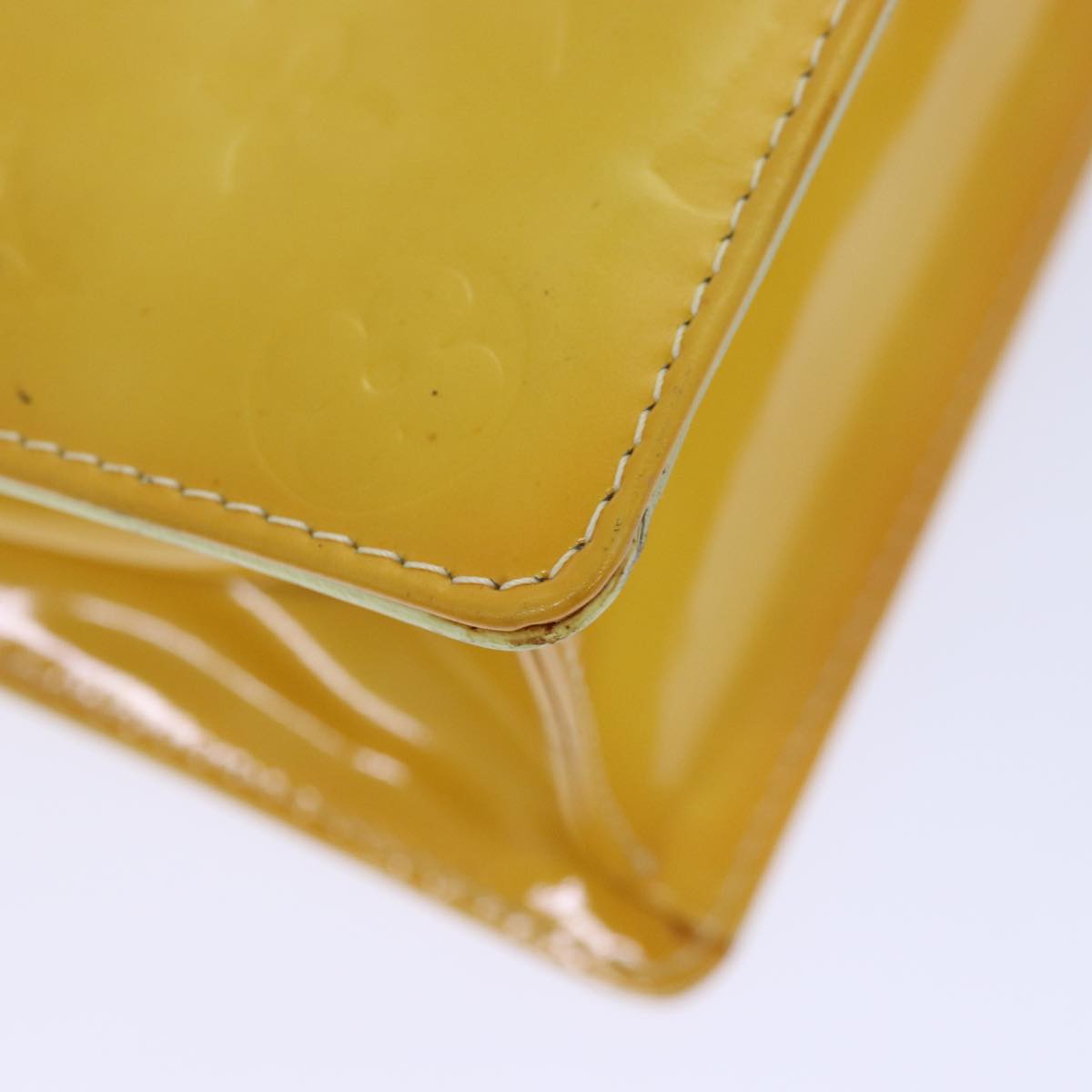 LOUIS VUITTON Monogram Vernis Spring Street Bag Lime Yellow M91068 83865