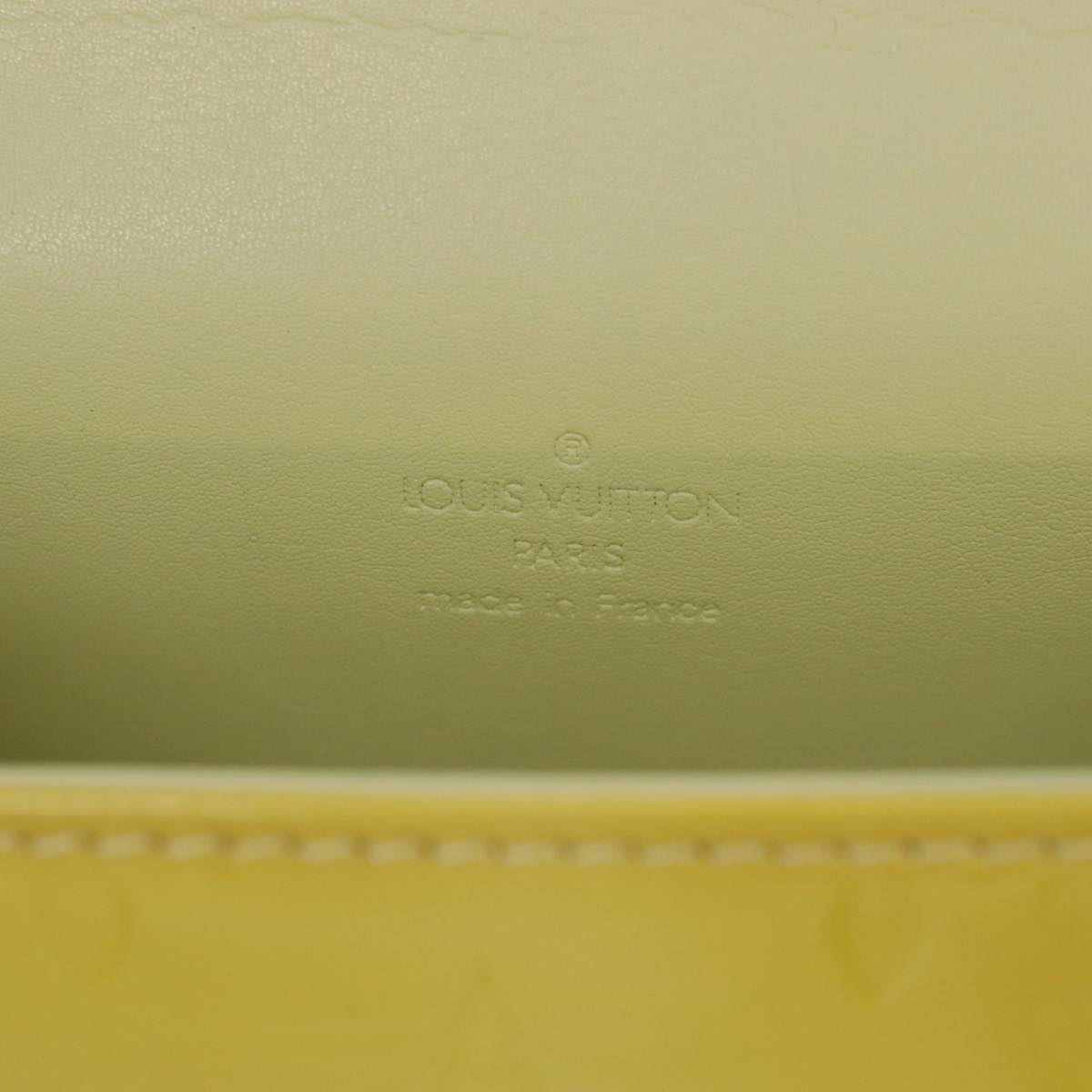LOUIS VUITTON Monogram Vernis Spring Street Bag Lime Yellow M91068 83865