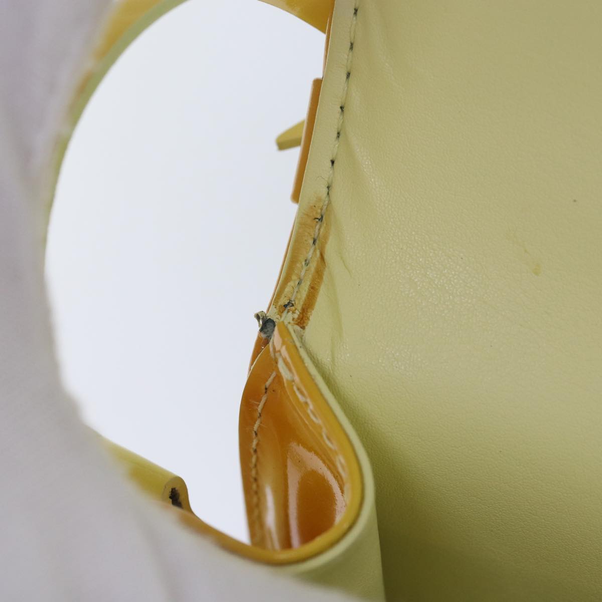 LOUIS VUITTON Monogram Vernis Spring Street Bag Lime Yellow M91068 83865