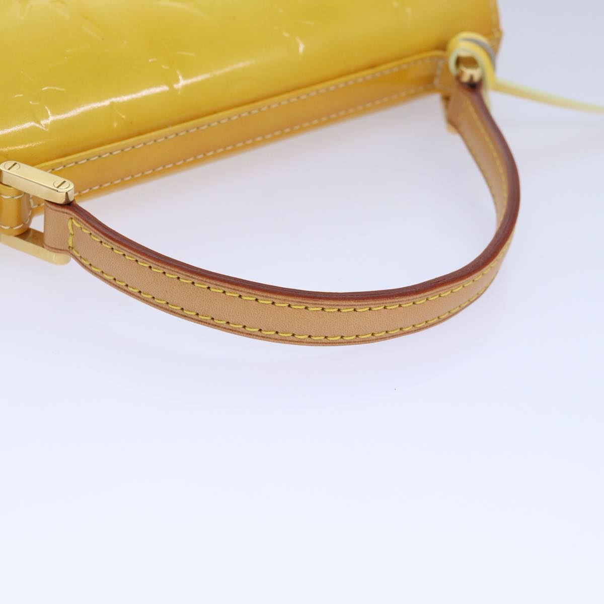 LOUIS VUITTON Monogram Vernis Spring Street Bag Lime Yellow M91068 83865
