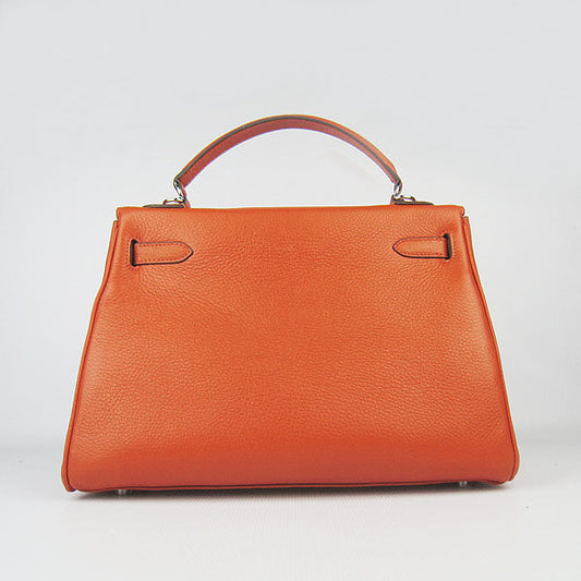 Luxury Hermes Kelly 32cm Togo Leather 6108 Orange Silver