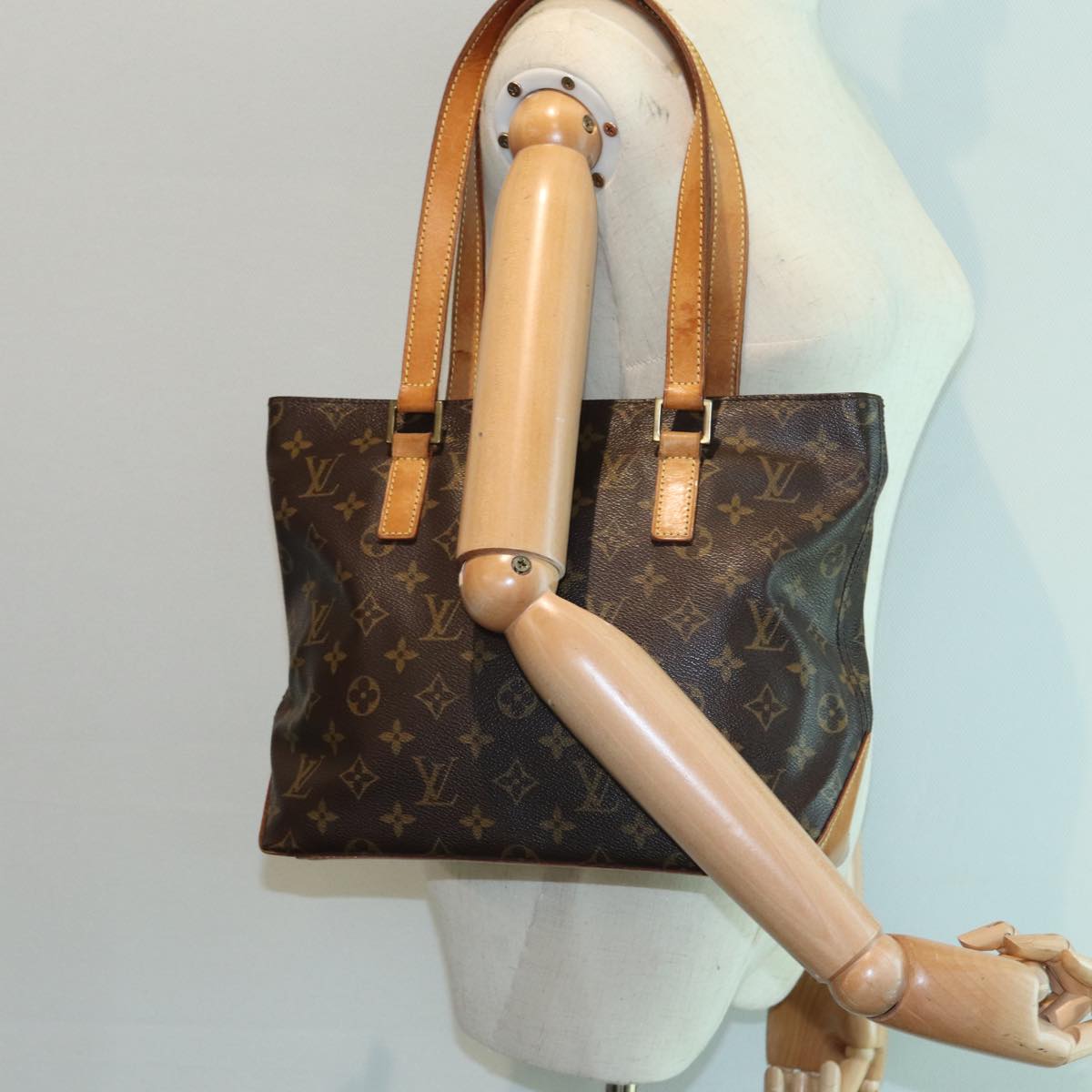 LOUIS VUITTON Monogram Cabas Piano Tote Bag M51148 LV 83887