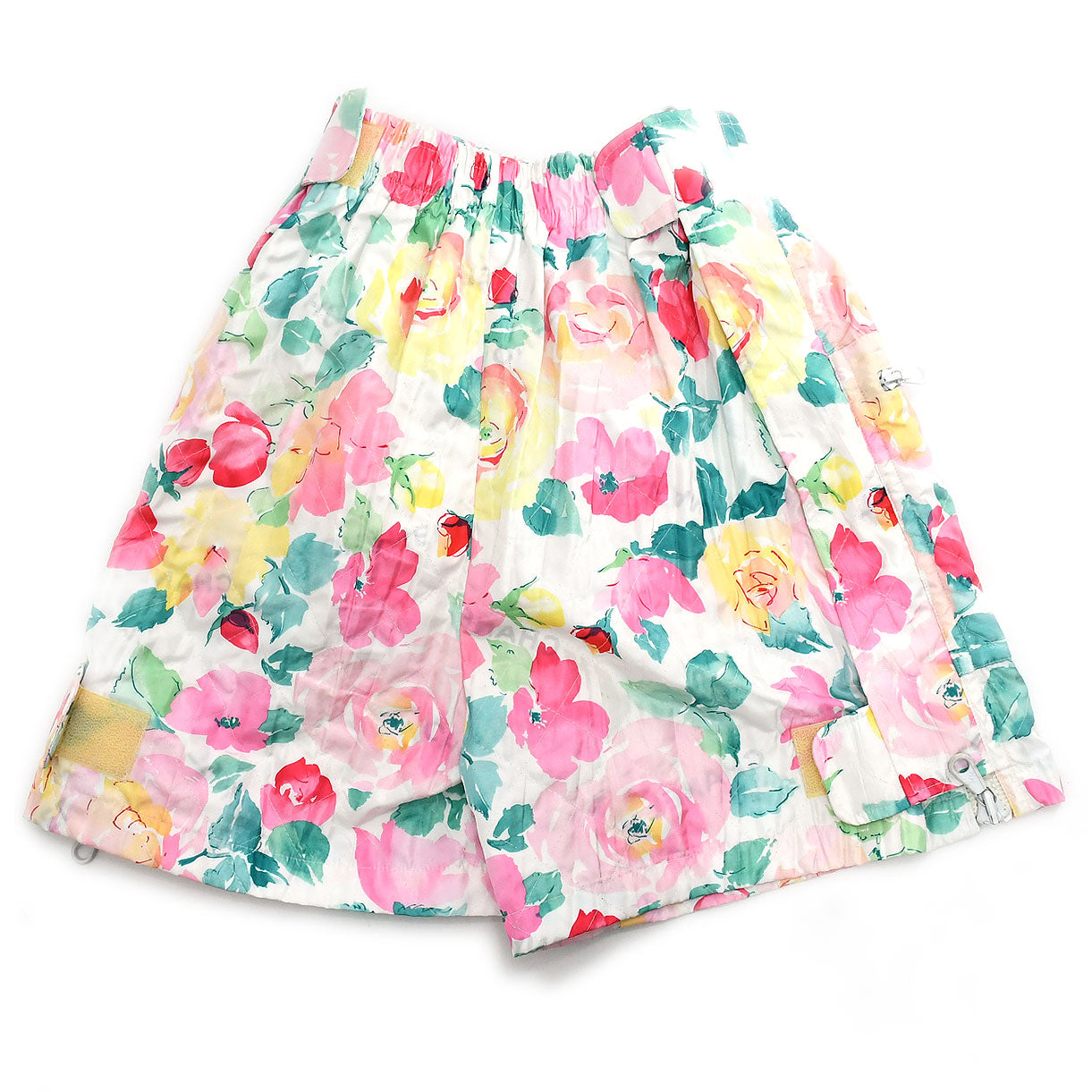 Luxury Chanel 1995 Spring Camlia-print diamond-quilted shorts