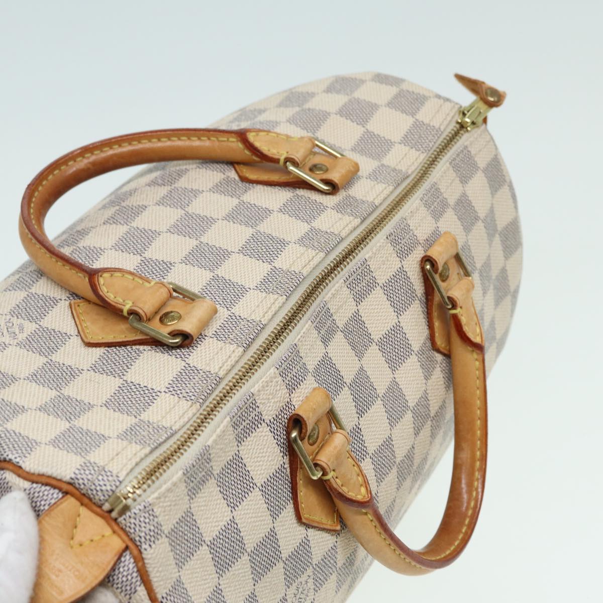LOUIS VUITTON Damier Azur Speedy 30 Hand Bag N41533 LV 83992