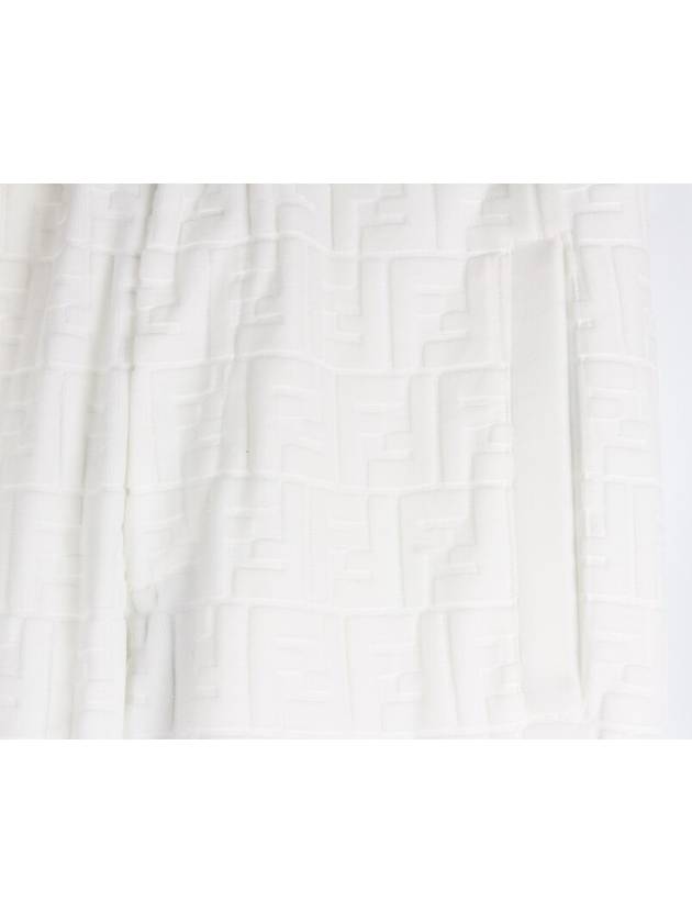 Luxury Fendi FF logo pants white 44 28
