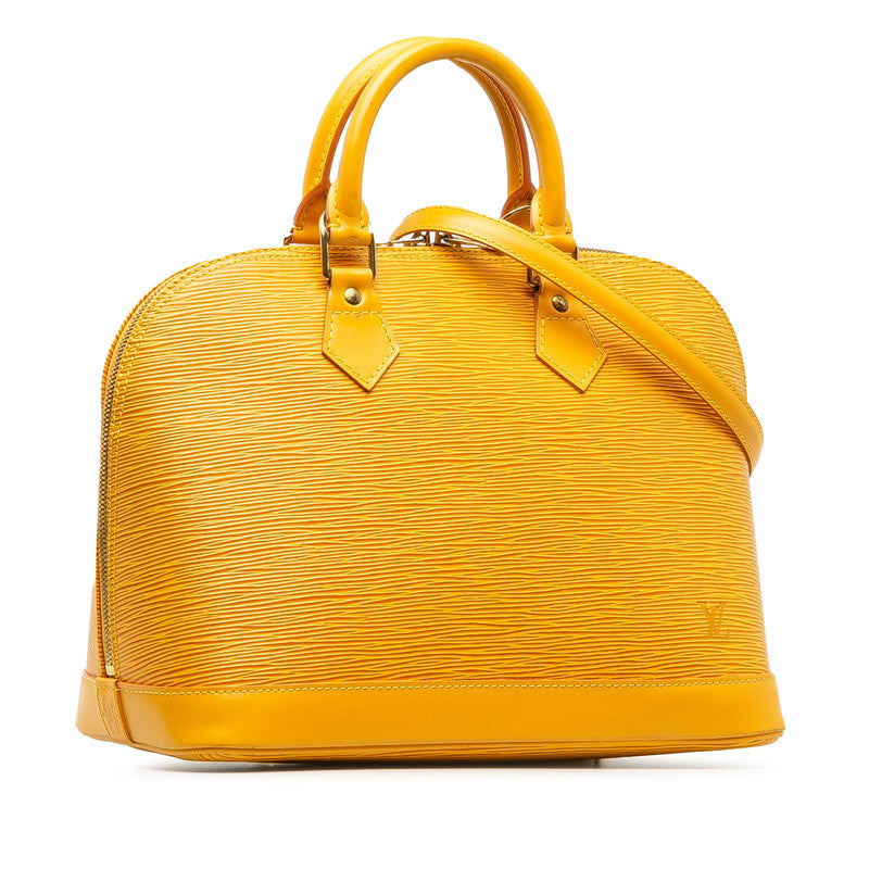 Louis Vuitton Epi Alma Handbag M52149 Tasili Yellow Leather  Louis Vuitton