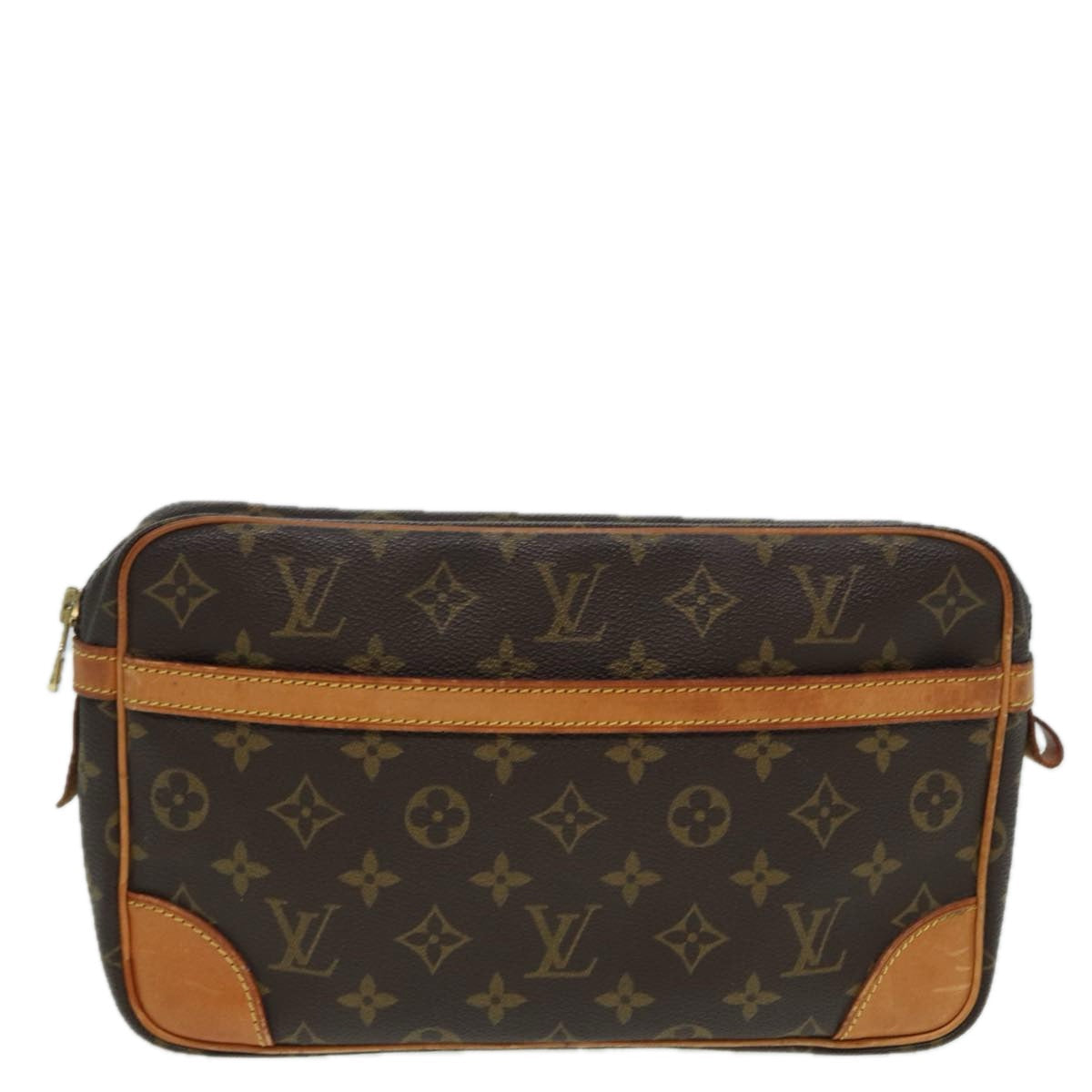 LOUIS VUITTON Monogram Compiegne 28 Clutch Bag M51845 LV 84002