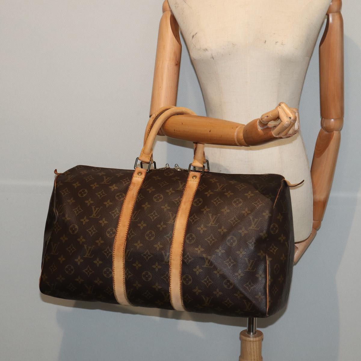 LOUIS VUITTON Monogram Keepall 45 Boston Bag M41428 LV 84014