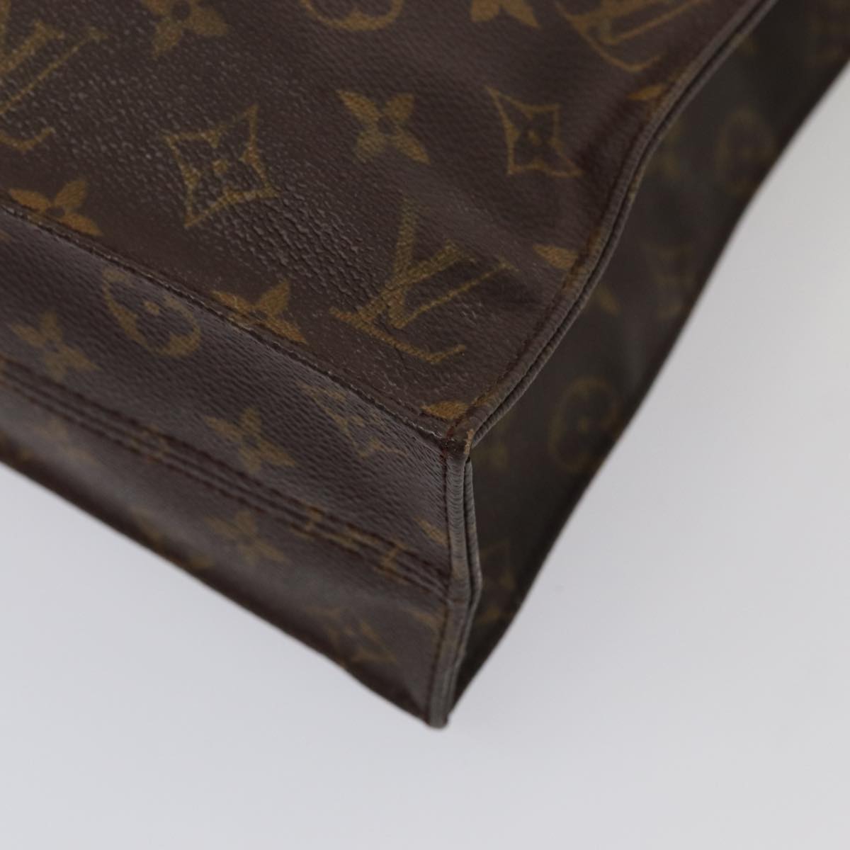 LOUIS VUITTON Monogram Sac Plat Hand Bag M51140 LV 84016