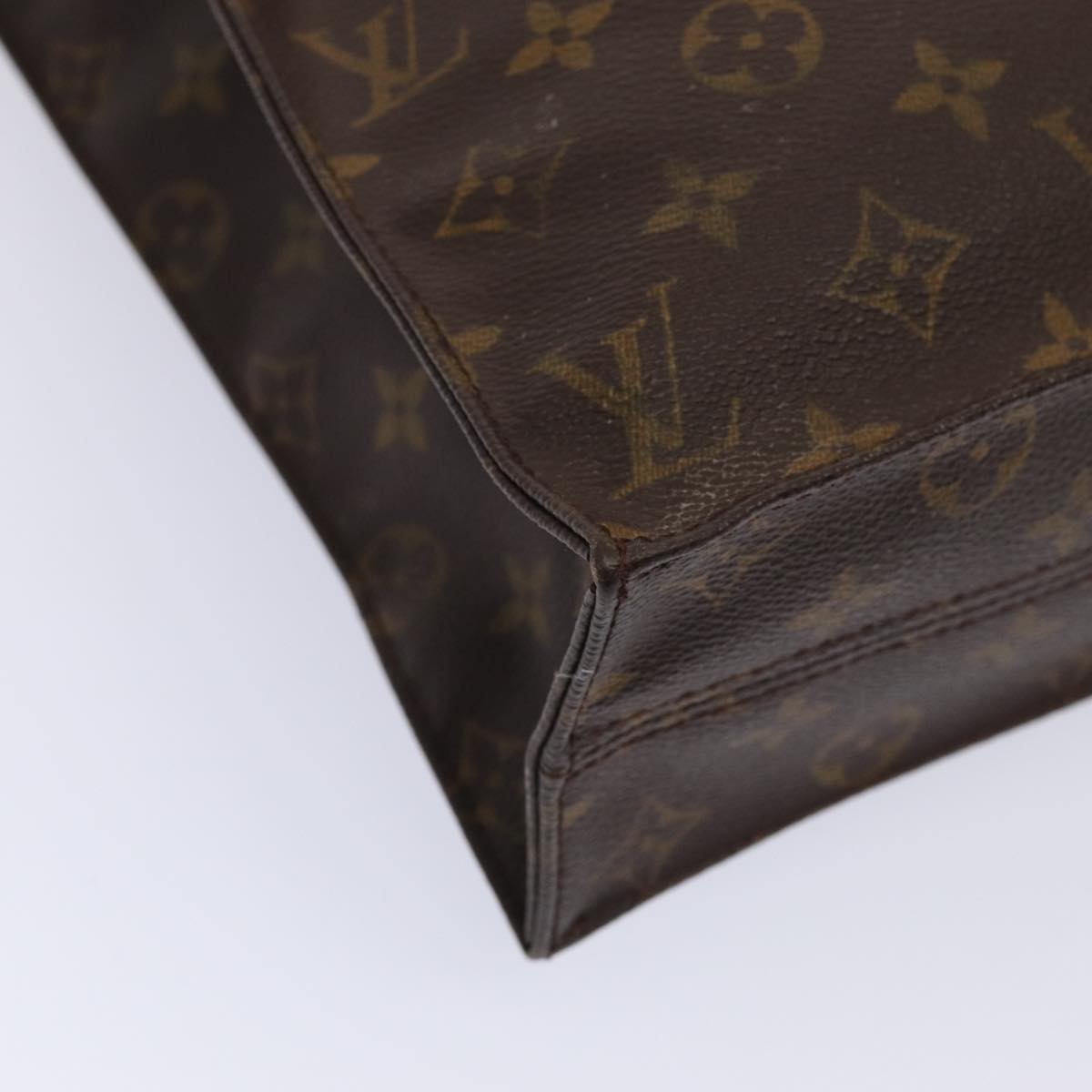 LOUIS VUITTON Monogram Sac Plat Hand Bag M51140 LV 84016