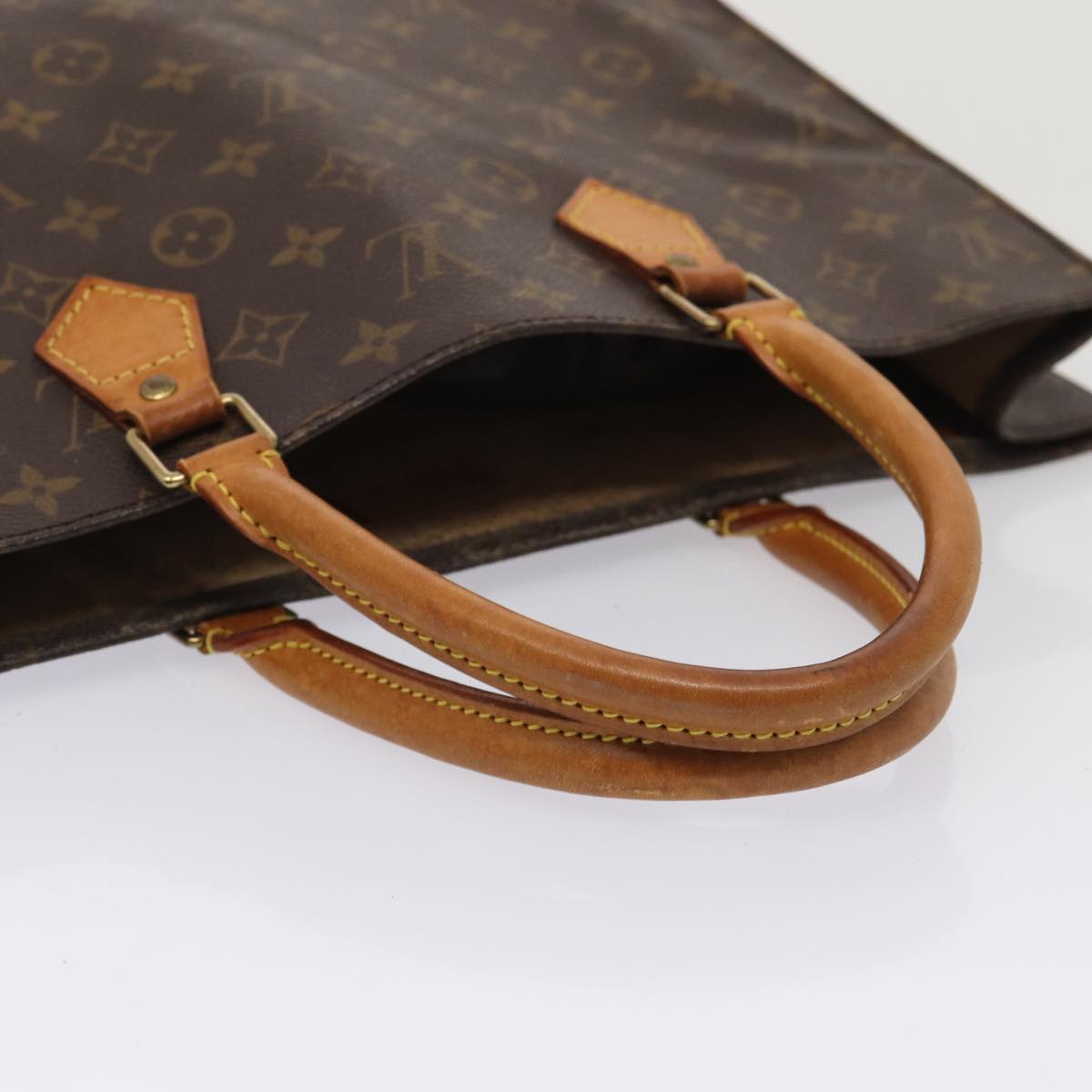LOUIS VUITTON Monogram Sac Plat Hand Bag M51140 LV 84016