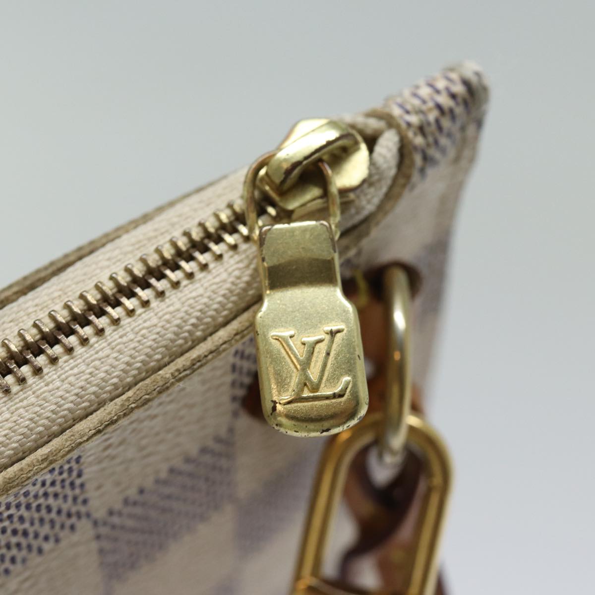 LOUIS VUITTON Damier Azur Neverfull MM Pouch Pouch LV 84019