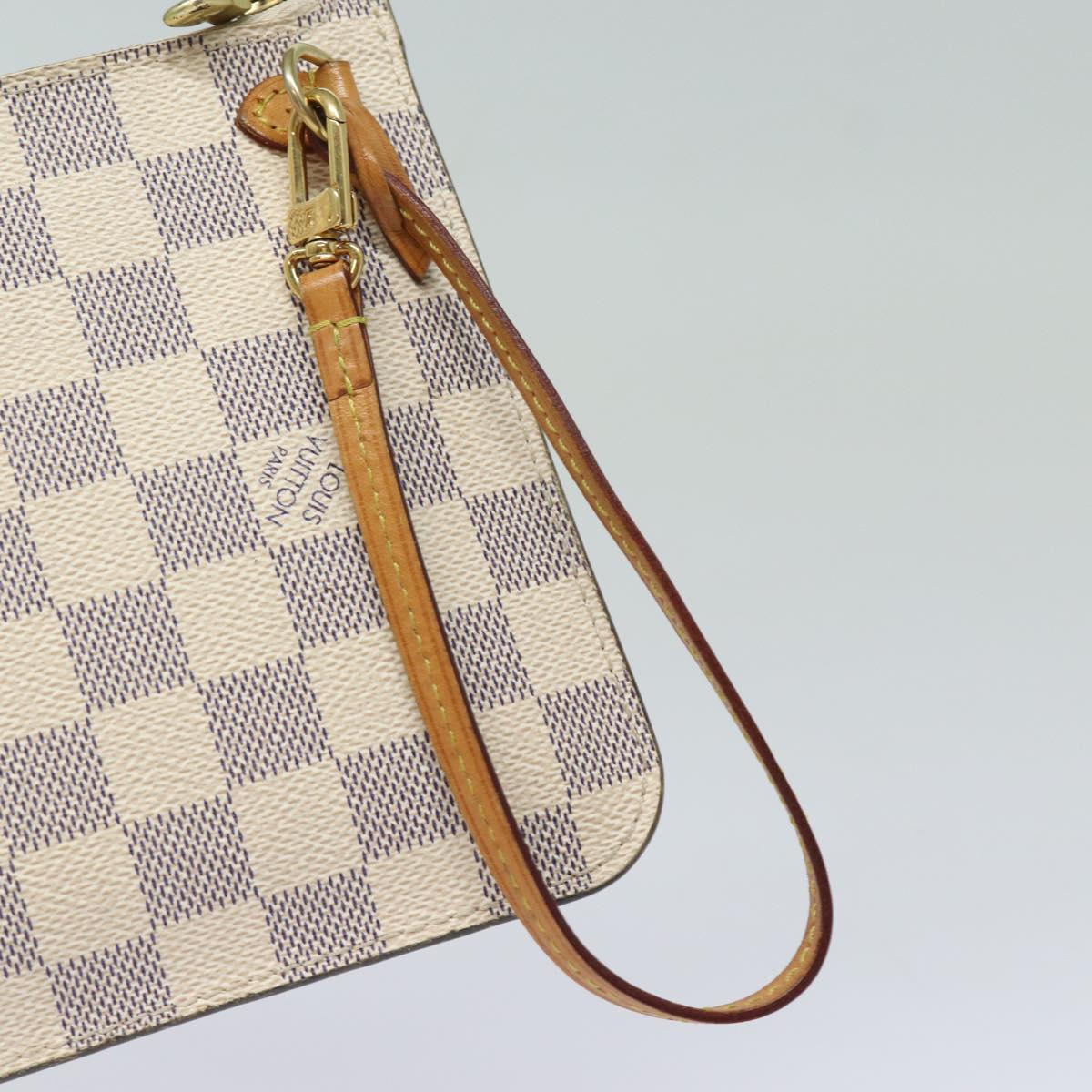 LOUIS VUITTON Damier Azur Neverfull MM Pouch Pouch LV 84019